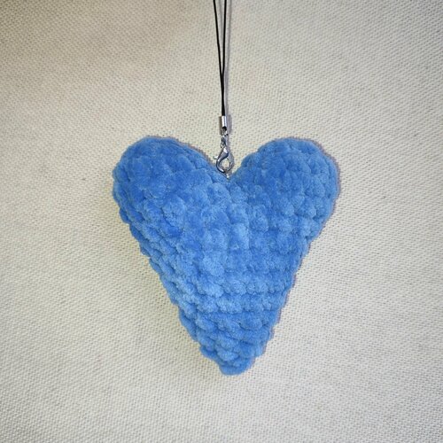 диамантовое сердце брелок сердечко валентина Брелок, синий