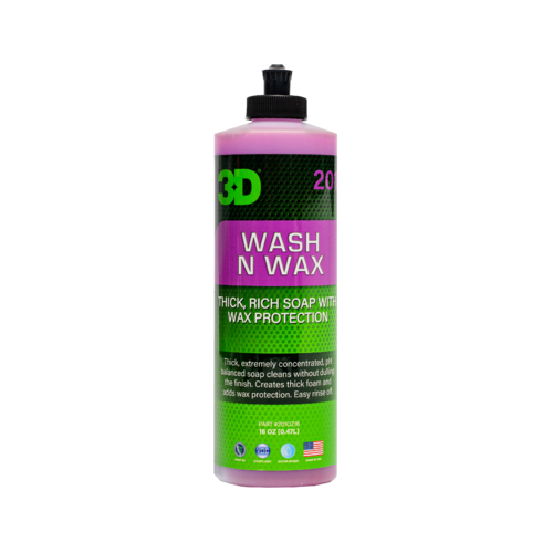 3D Рh-сбалансированный шампунь с воском 2 в 1 для кузова Wash N Wax 0.48л