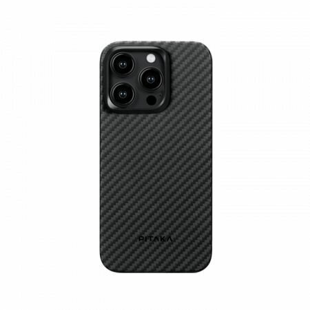 Чехол Pitaka MagEZ Case 4 для iPhone 15 Pro Max (6.7"), Black/Grey (Kl1501PM) кевлар (арамид) 1500D