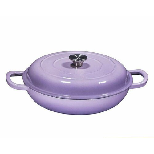 Жаровня чугунная ALWOtech 26 см, лавандовый