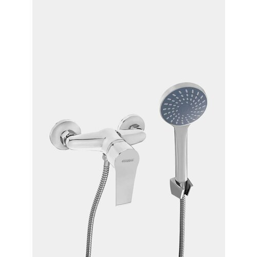 Смеситель для душа с душевым набором однорычажный Цвет Серебряный 5397₽