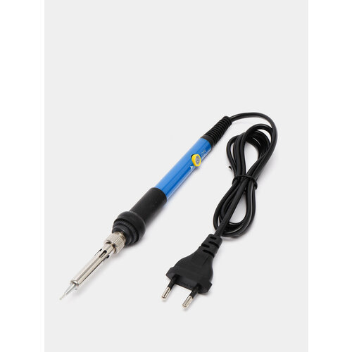 Электрический паяльник с регулировкой мощности 60 Вт с подставкой в комплекте Количество 1 шт Цвет Синий 1599₽