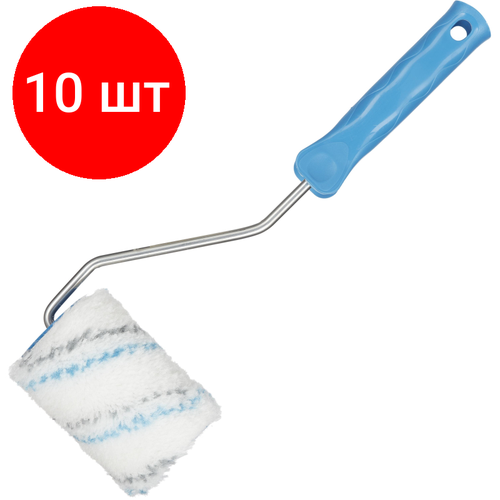 Комплект 10 штук, Валик с ручкой полиамидный Blue TOPFORT 45x90 мм