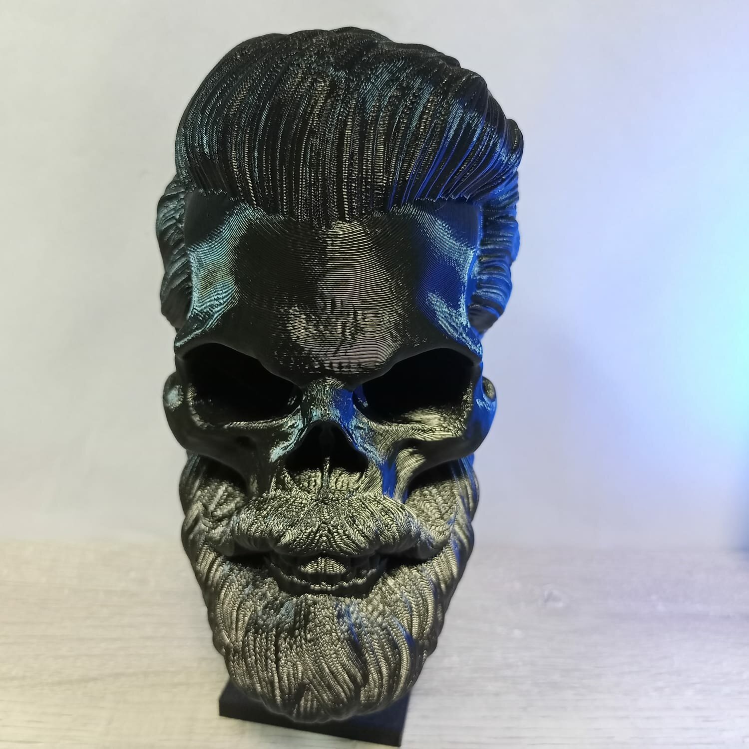 Бородатый череп артобьект украшение интерьера коллекционный предмет