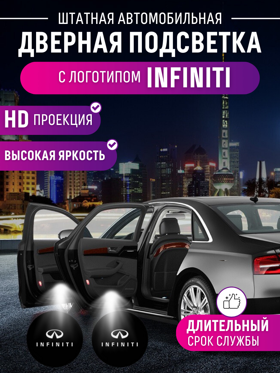 Штатная Подсветка дверей с лазерной проекцией Infinity от Shadow Light or Car