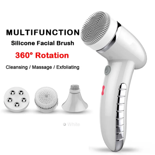 Щеточка для умывания и массажа лица 4 в 1 цвет белый 210000₽