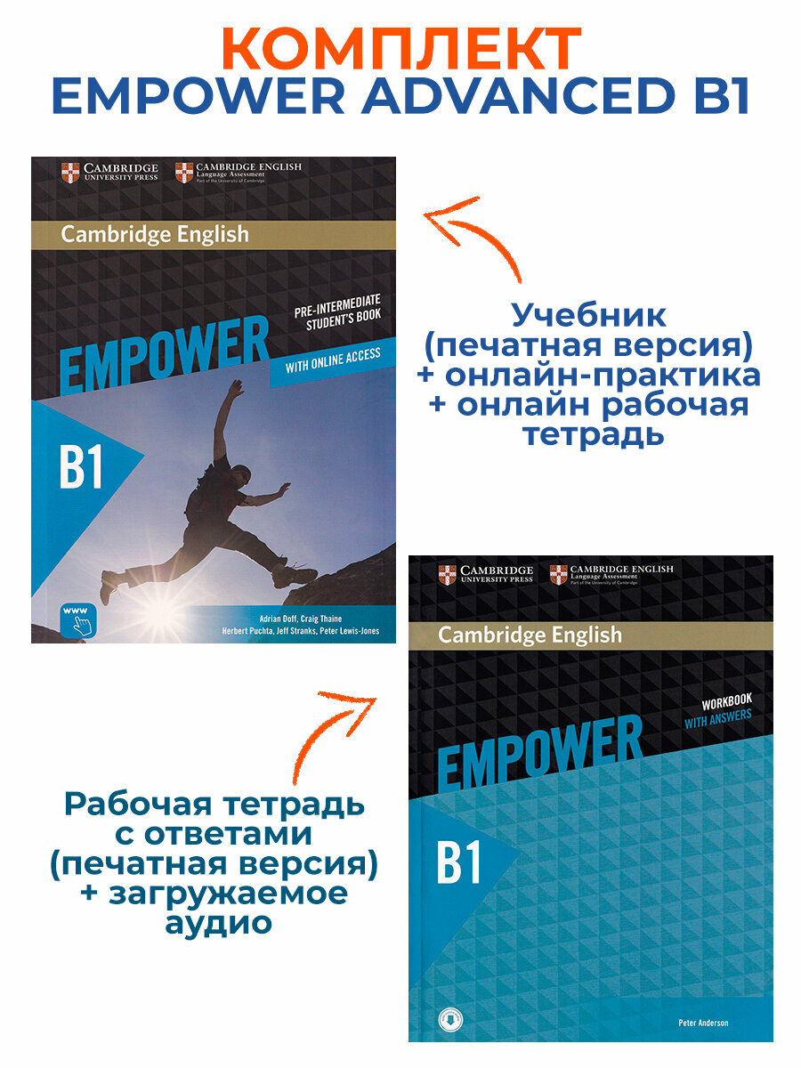 Empower B1 Pre-Intermediate SB + Online + OWB, WB with Ans.+Audio