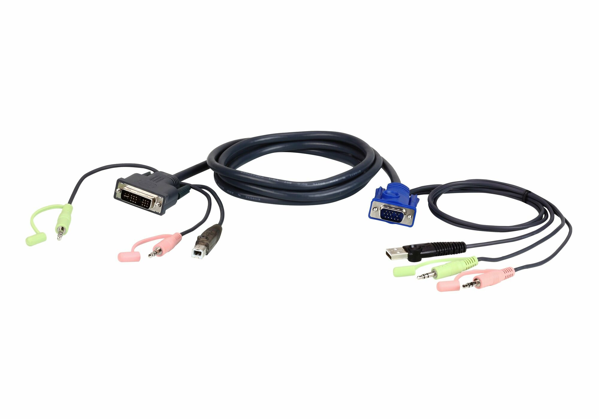 Aten Кабель 18M USB DVI-I VGA KVM 18M USB DVI-I VGA KVM Cable