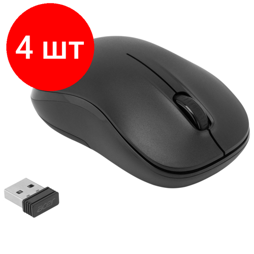 Комплект 4 штук Мышь компьютерная Acer OMR160 black 1200dpi wireless USBZL MCEEE00M 536200₽