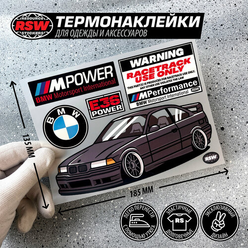 Термонаклейка с изображением BMW M3 E36