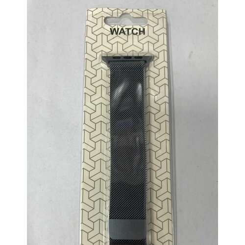 ремешок металлический мilan loop 20мм миланская петля 01 черный Металлический ремешок на Apple Watch 42 - 44mm