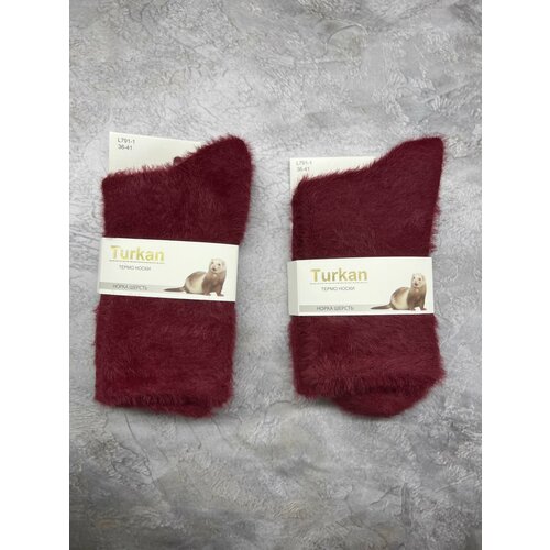 фото Носки , размер 36-41, бордовый нет бренда
