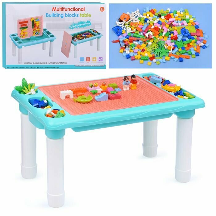 Конструктор Oubaoloon "Building Blocks Table", со столом, 316 деталей, в коробке (6307)