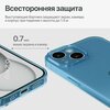 Фото #4 Чехол для iPhone 15 / Айфон 15 защитный бампер тонкий, голубой прозрачный