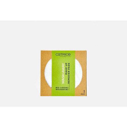 Многоразовые салфетки для снятия макияжа Catrice Wash Away Make Up Remover Pads / количество 3 шт средства для снятия макияжа bachca диски для снятия макияжа многоразовые