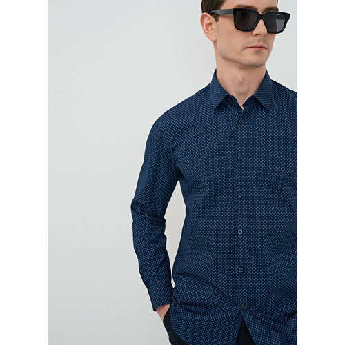 Рубашка O'STIN, размер 48, синий
