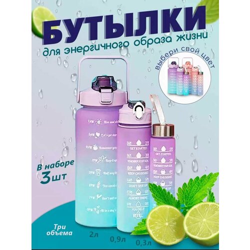 фото Спортивная бутылка для воды с трубкой 3-в-1 luster