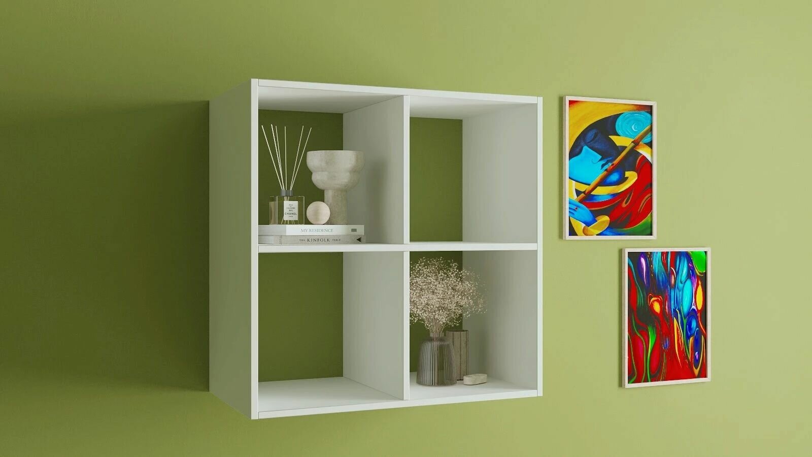 фото Стеллаж 4 секции Scout (Скаут) 72*72,1*39 Белый лёд