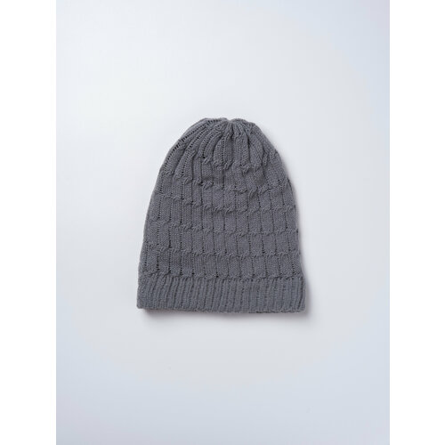 фото Шапка , размер 56/60, коричневый, серый ручная работа