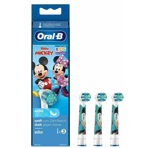 ORAL-B Насадка для зубной щетки MICKEY EXTRA SOFT 3PCS ORAL-B