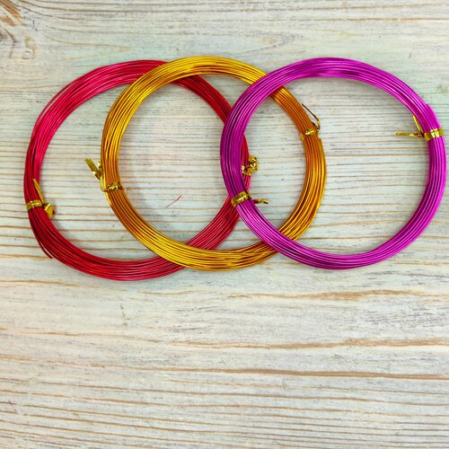 Проволока для рукоделия 1 мм/длина 10м/Набор №3/3шт по 10м