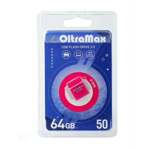 USB флеш накопитель OM-64GB-50-Pink 2.0 oltramax om 64gb 50 dark cyan 2 0