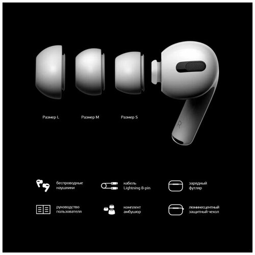 Беспроводные наушники для iPhone iPad TWS наушники c активным шумоподавлением для iOS Android 119000₽