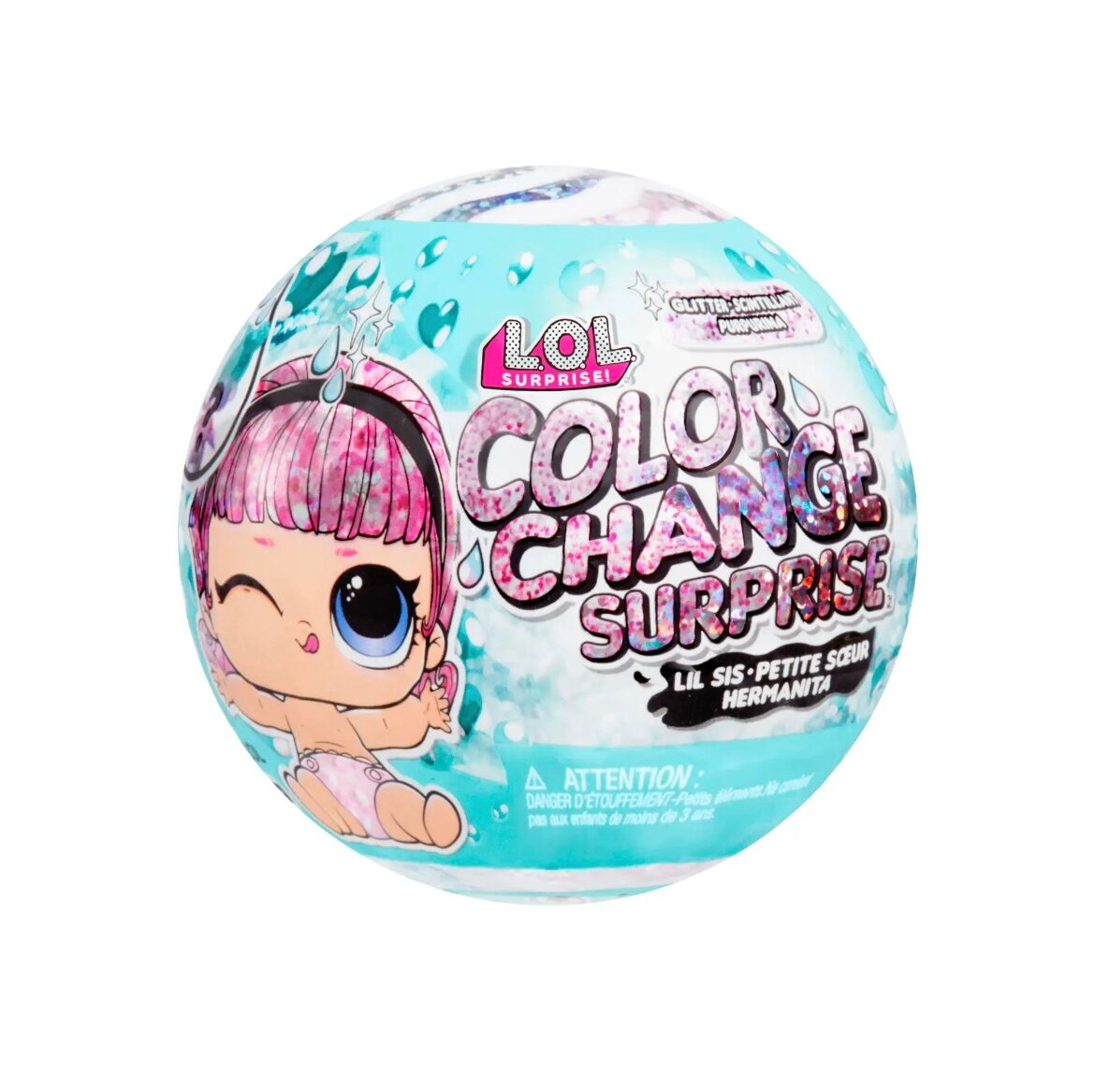 Игрушка LOL Surprise Glitter Color Change Lil Sis в непрозрачной упаковке (Сюрприз) 585305EUC