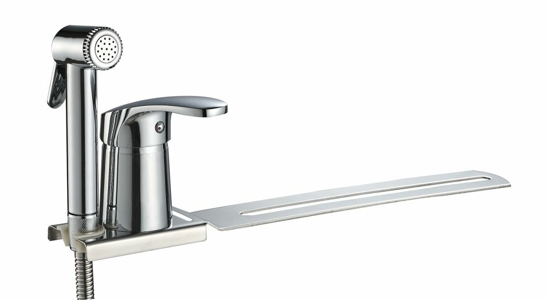 фото Смеситель с гигиеническим душем приставной/ накладной на унитаз Rainsberg