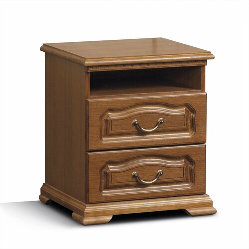 Тумба прикроватная из массива дуба прогресс в спальню суламифь 2 ящика 49 х 45 х 564 см терракот 24995₽