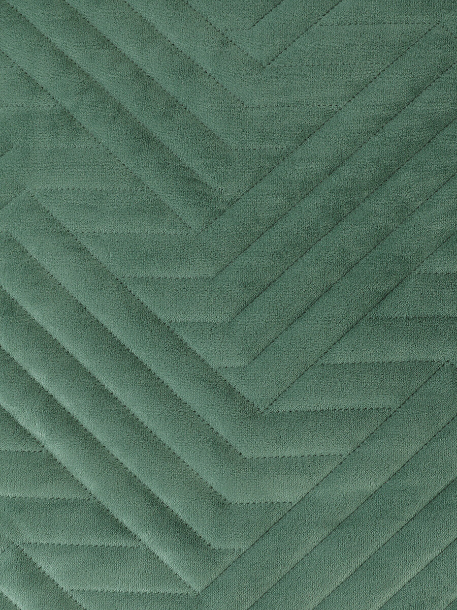 Плед покрывало 220х240см велюр, покрывало на кровать XH V5 зеленый - фотография № 3