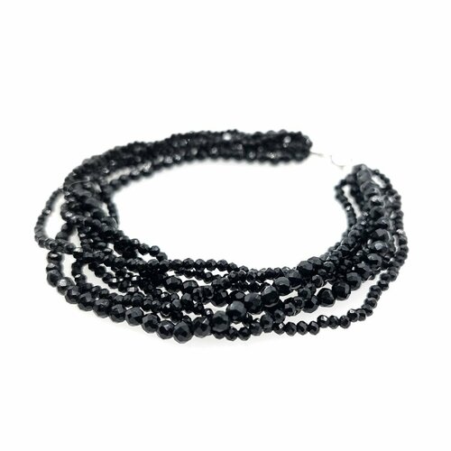 Браслет, шпинель, размер 19 см, черный