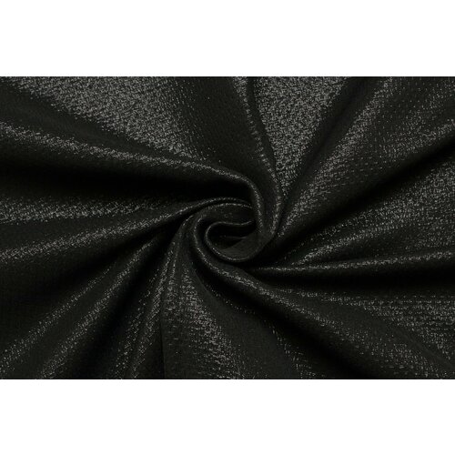 Ткань Жаккард чёрный перламутр с чёрным люрексом, 390 г/пм, ш140см, 0,5 м ткань жаккард гобелен терракотовый с мелкими огурчиками 450 г пм ш140см 0 5 м