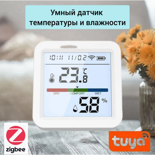 Умный датчик MI-CN температуры и влажности с экраном на батарейках беспроводной ZIGBEE 929₽