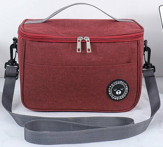 фото Сумка холодильник S-MAX объемом 8 литров со съемным плечевым ремнем, водонепроницаемыми швами для сохранения продуктов в тепле или холоде, синяя