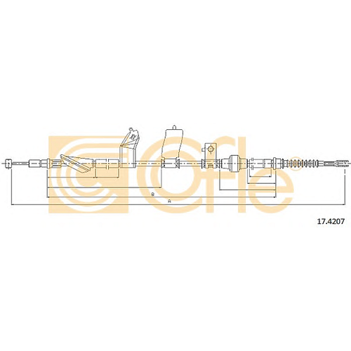 COFLE 92.17.4207 трос стояночного тормоза