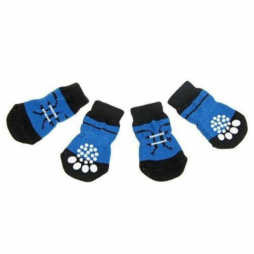 Носки нескользящие Шнурки, размер S (2,5/3,5 6 см), набор 4 шт собачка размер s