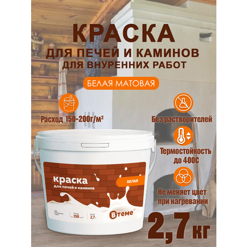 Краска для печей и каминов 27 кг ТМ ВTеме 636₽