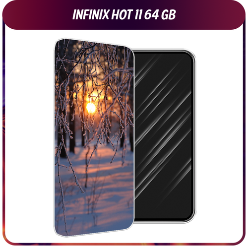 Силиконовый чехол на Infinix HOT 11 Helio G70 64 GB / Инфиникс Хот 11 Helio G70 64 GB Зима 7 силиконовый чехол нежно розовая абстракция на infinix hot 11 helio g70 64 gb инфиникс хот 11 helio g70 64 gb