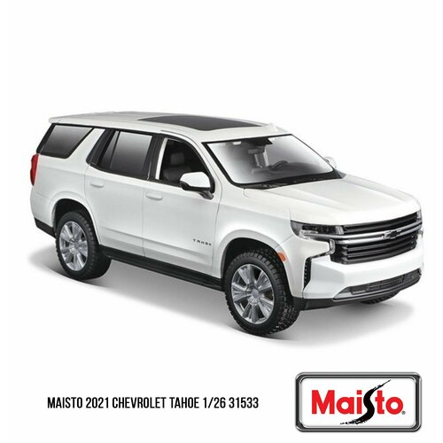 Коллекционная модель автомобиля Maisto 2021 Chevrolet Tahoe 1:26 31533 дефлекторы окон chevrolet tahoe iv z71 2015