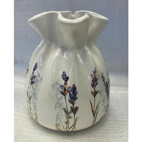 Авторская ваза-мешочек малый с деколью 