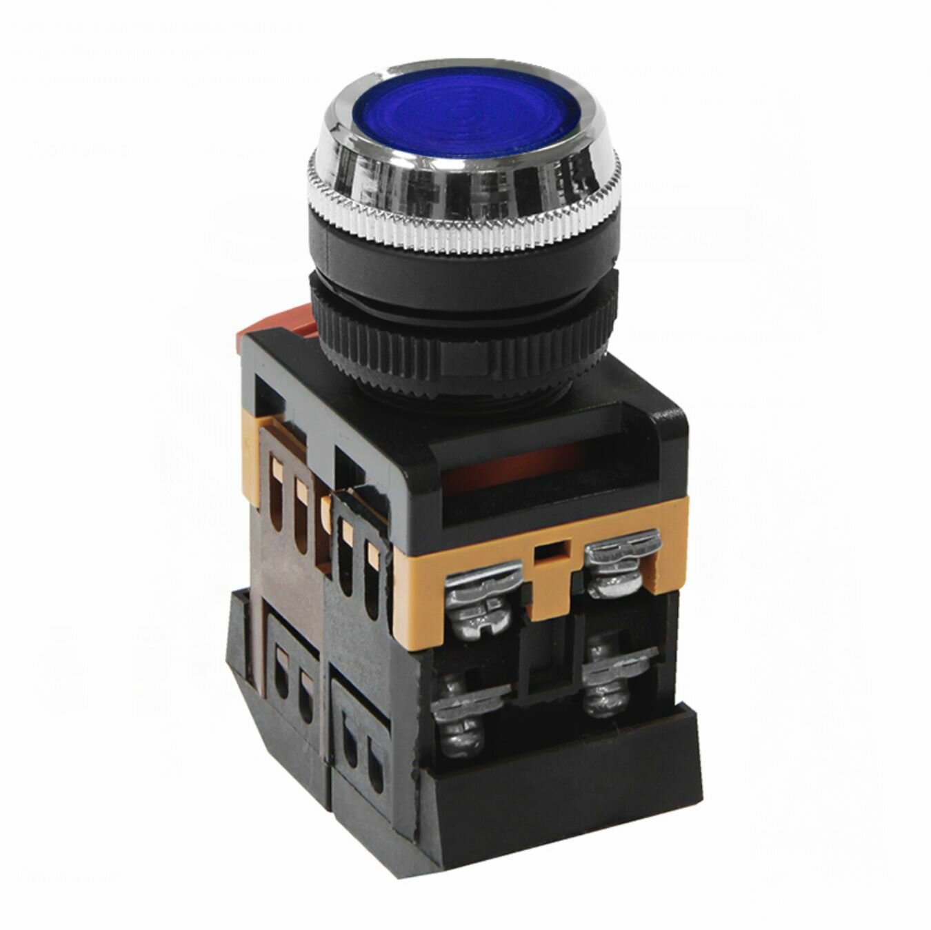 Кнопочный выключатель ABLFS-22 синяя с подсветкой 1з+1р 230В