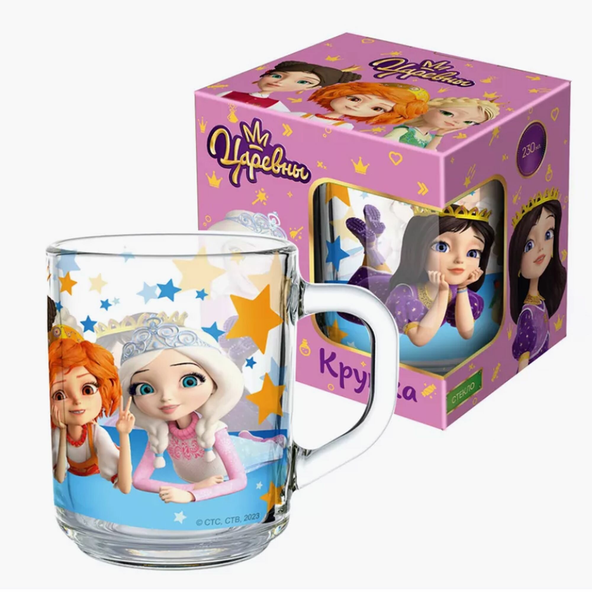 фото Кружка детская в подарочной упаковке 230 мл ND Play / Царевны, Звезды, стекло