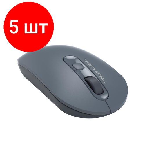 Комплект 5 штук, Мышь компьютерная A4Tech Fstyler (FG20 ASH BLUE)пепел. син/2000dpi/беспр/4кн набор a4tech fstyler fg3300 air blue blue