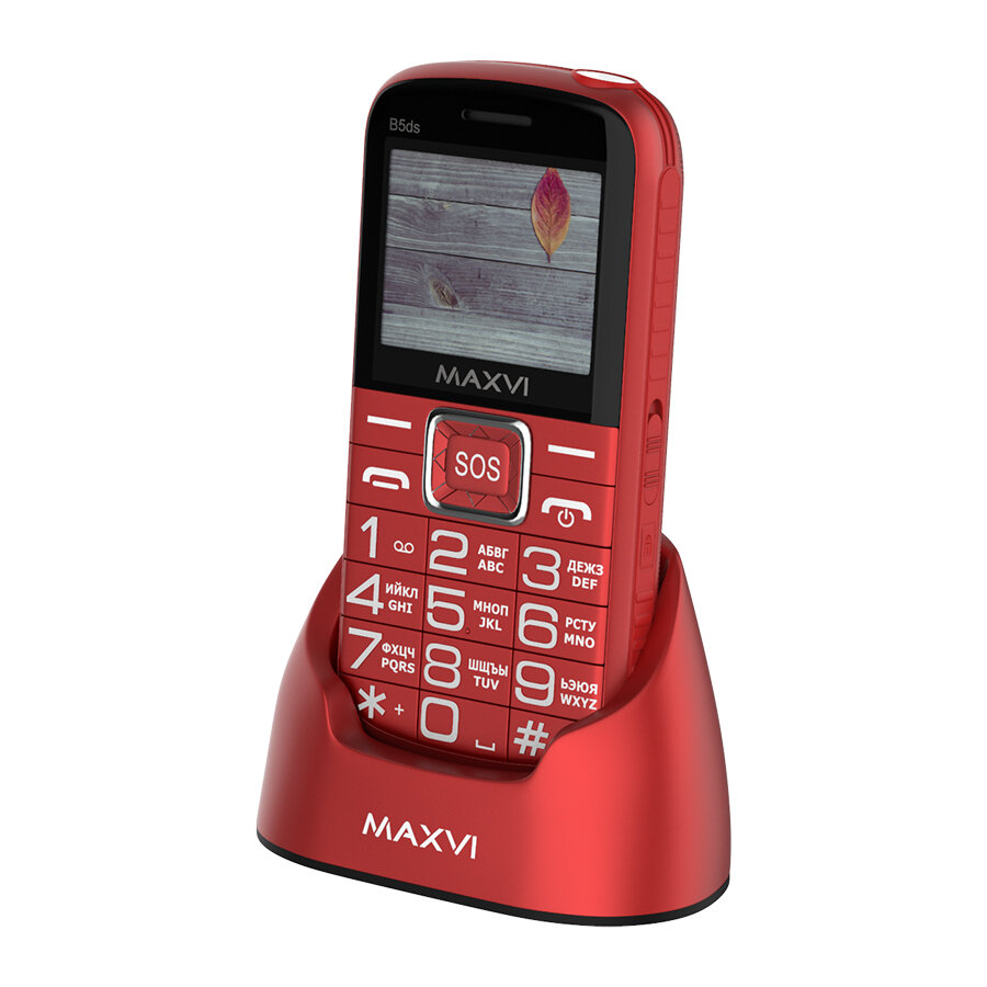 Телефон мобильный (MAXVI B5ds Red)