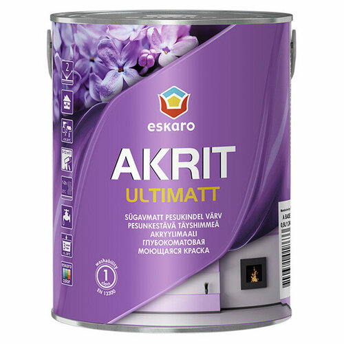 Краска вд ESKARO Akrit Ultimatt интерьерная матовая 09л арт ESP092 5305₽