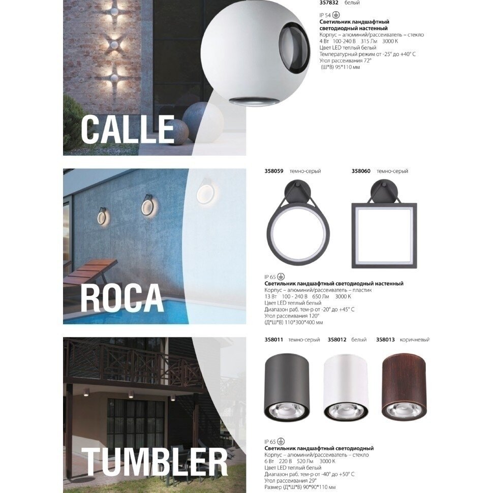 Novotech Настенный светильник Calle 357832 светодиодный, 4 Вт, лампы: 4 шт., цвет арматуры: белый, цвет плафона бесцветный - фото №7