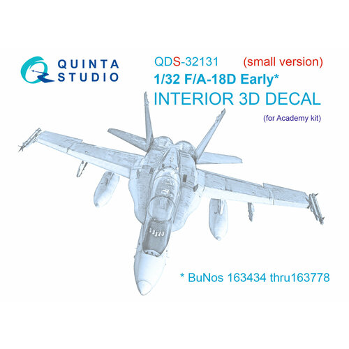 QDS-32131 3D Декаль интерьера кабины F/A-18D Early (Academy) (малая версия)