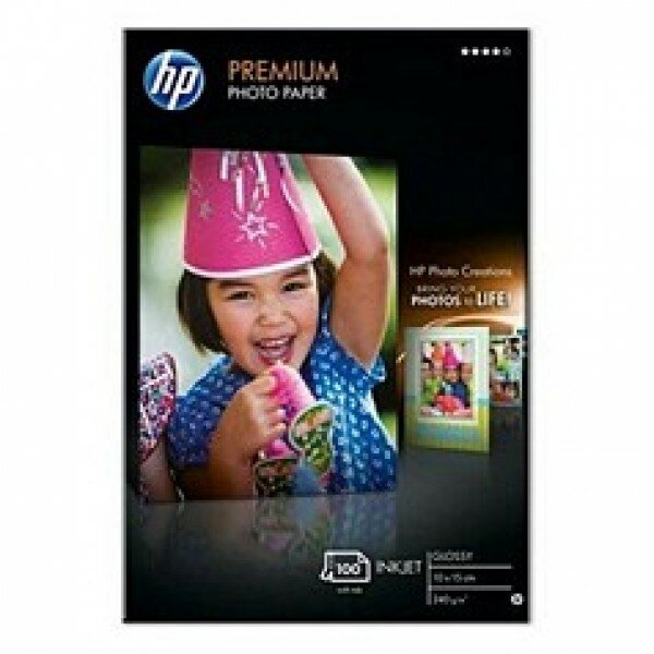 Q8032A HP Premium Photo Paper. Глянцевая фотобумага повыш. кач-ва с отрывным ярлычком, 10х15, 240 г.