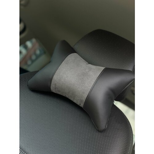 Подушка автомобильная из экокожи под голову, подголовник в машину для водителей